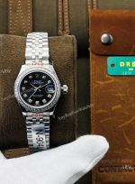 Grade 1A Replica Rolex Datejust 28 Black Jubilee Watch Swiss 2671 Movement